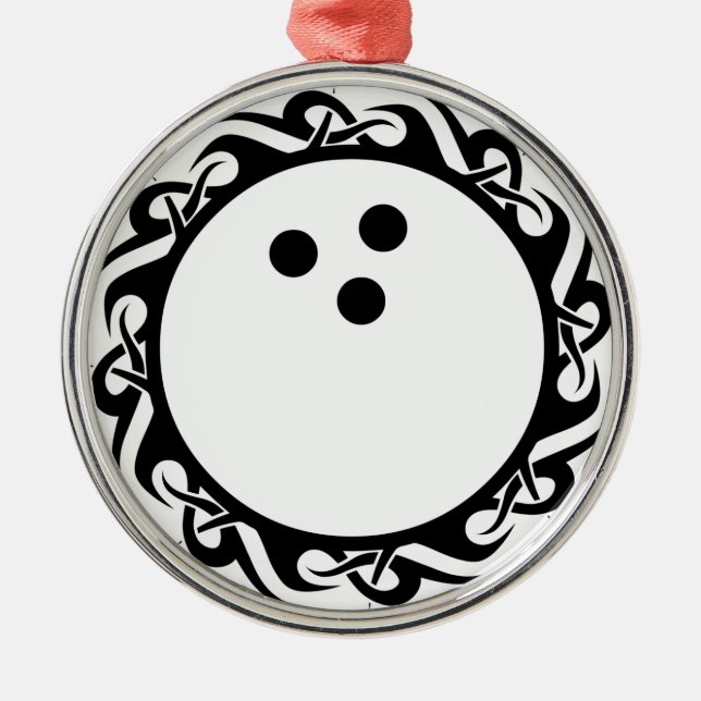 tribal BOWLING Metal Ornament (Front)
