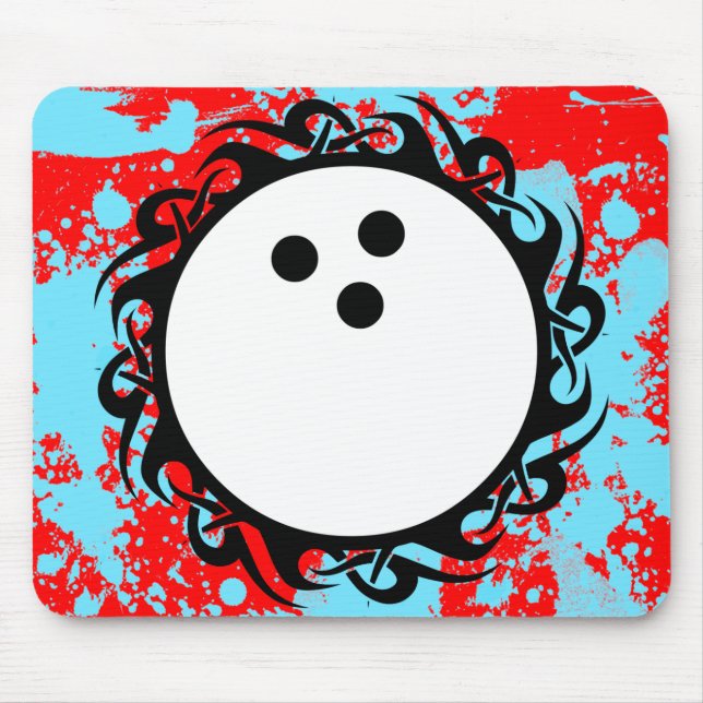 tribal bowling mouse pad (Front)