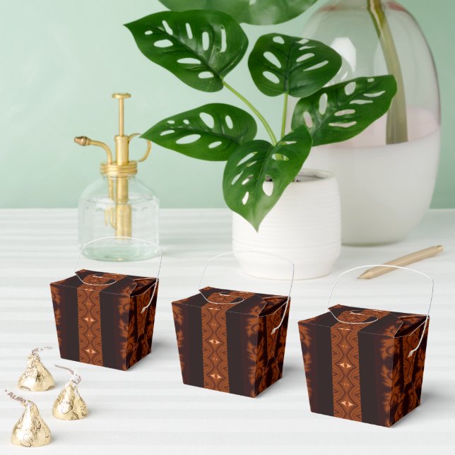 Tribal Brown & Black Pattern Favor Box (Multiple)