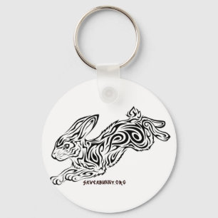 Tribal Bunny Keychain