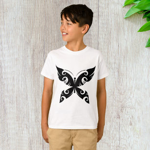 Tribal Butterfly Tattoo Bold Black Ink Style  T-Shirt