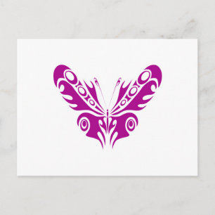 Tribal Butterfly Tattoo Design Postcard