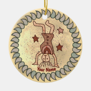 Tribal Cartwheel Ceramic Ornament