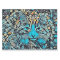 Tribal Cat Blue Yellow Mosaic Abstract Decoupage