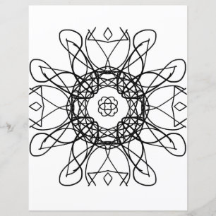 Tribal Celtic Cross Mandala Colouring Page