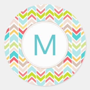 Tribal chevron monogram or envelope seal