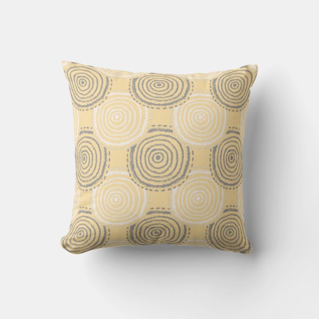 Tribal Circle Pattern Throw Pillow (Front)