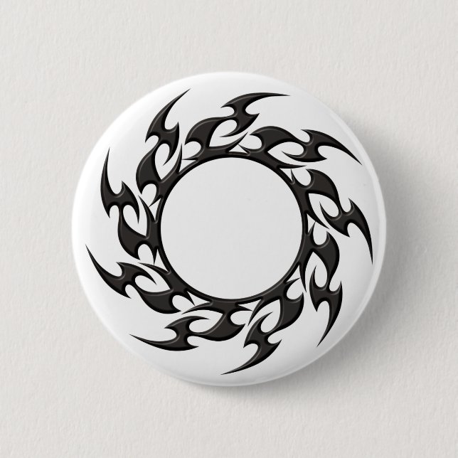 Tribal Circle Tattoo 2 Inch Round Button (Front)