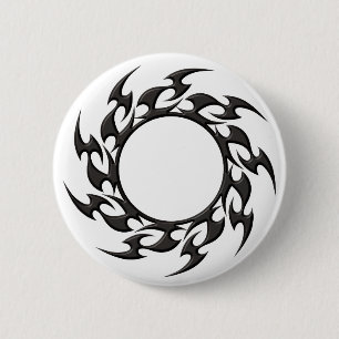 Tribal Circle Tattoo 2 Inch Round Button