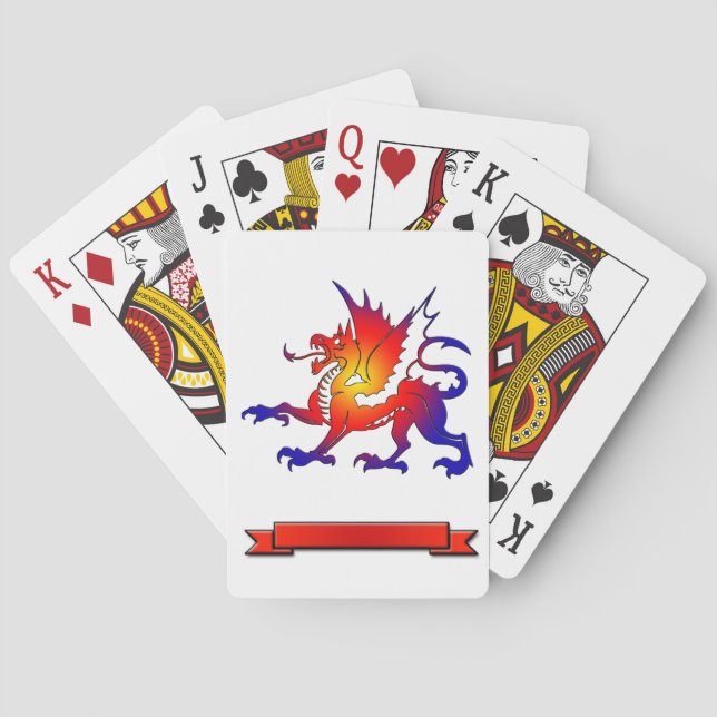 Tribal Color Dragon Playing Cards (Back)