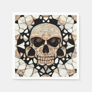 Tribal Decorative Ornament Mayan Skull Art Napkin