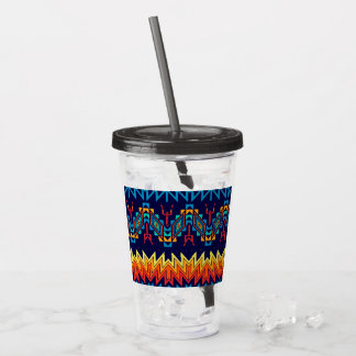 Tribal design abstract design acrylic tumbler