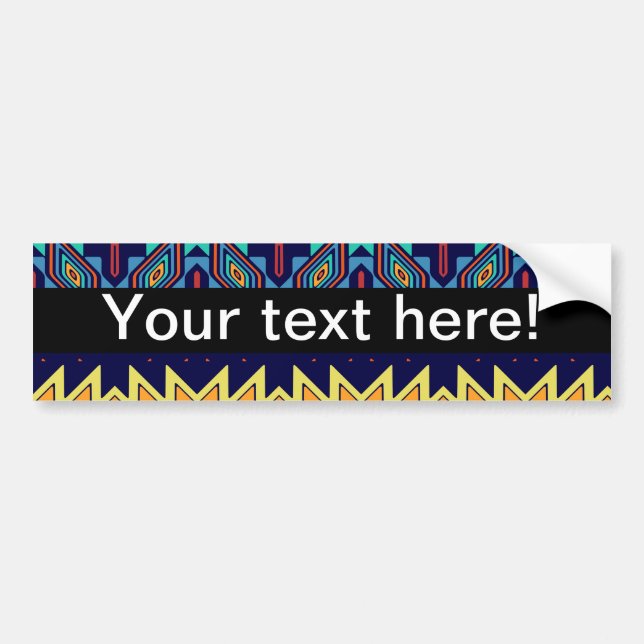 Tribal design abstract design bumper sticker (Front)