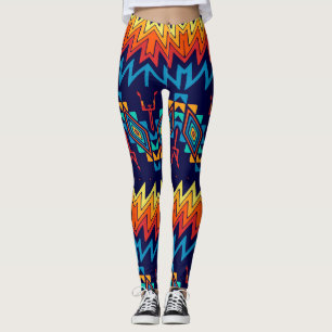 Tribal design abstract design leggings