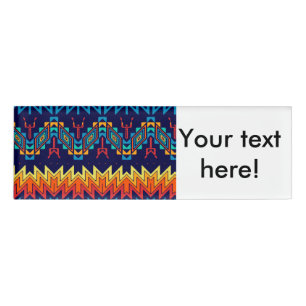 Tribal design abstract design name tag