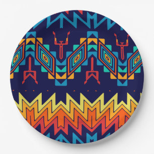 Tribal design abstract design paper plate