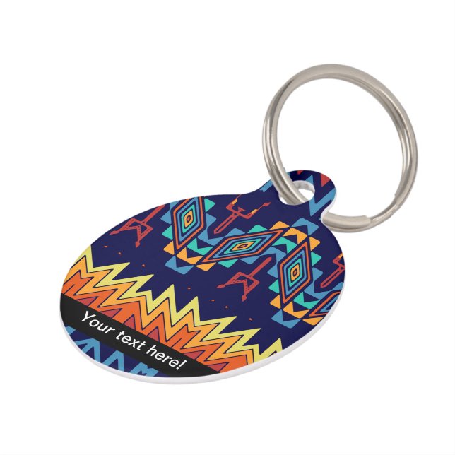 Tribal design abstract design pet tag (Side)