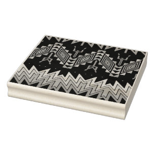 Tribal design abstract design rubber stamp