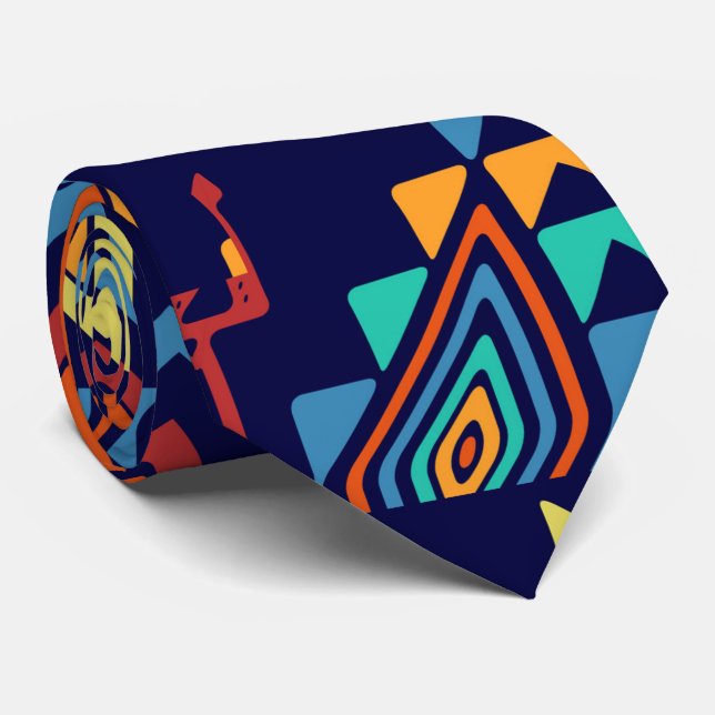 Tribal design abstract design tie (Rolled)