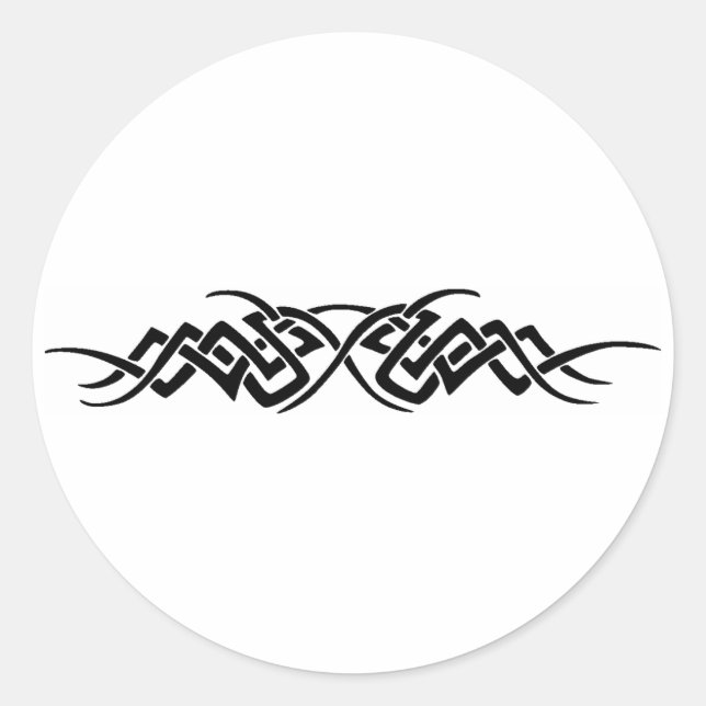Tribal design classic round sticker (Front)