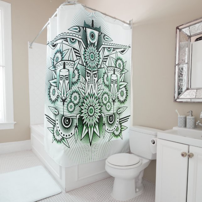 Tribal Design Green Tint (In Situ)