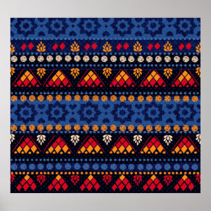 Tribal Design: Multifunctional Seamless Pattern. Poster