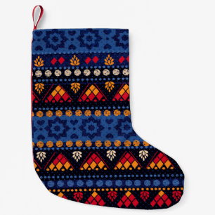 Tribal Design: Multifunctional Seamless Pattern. Small Christmas Stocking