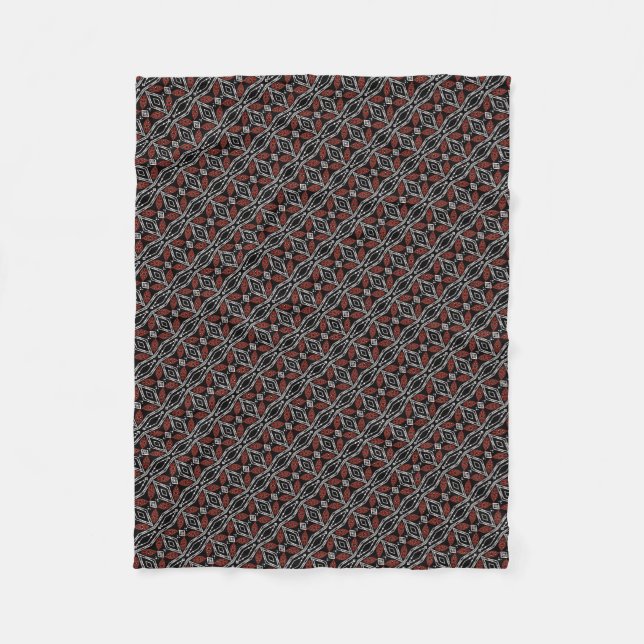 Tribal Diamond Fleece Blanket (Front)