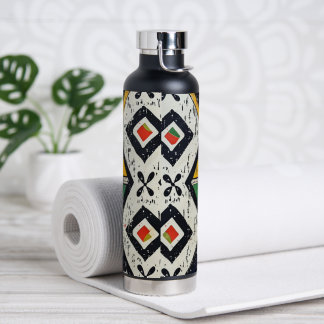 Tribal Diamond Print Water Bottle