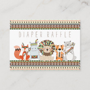 Tribal Diaper Raffle Tickets Enclosure Card