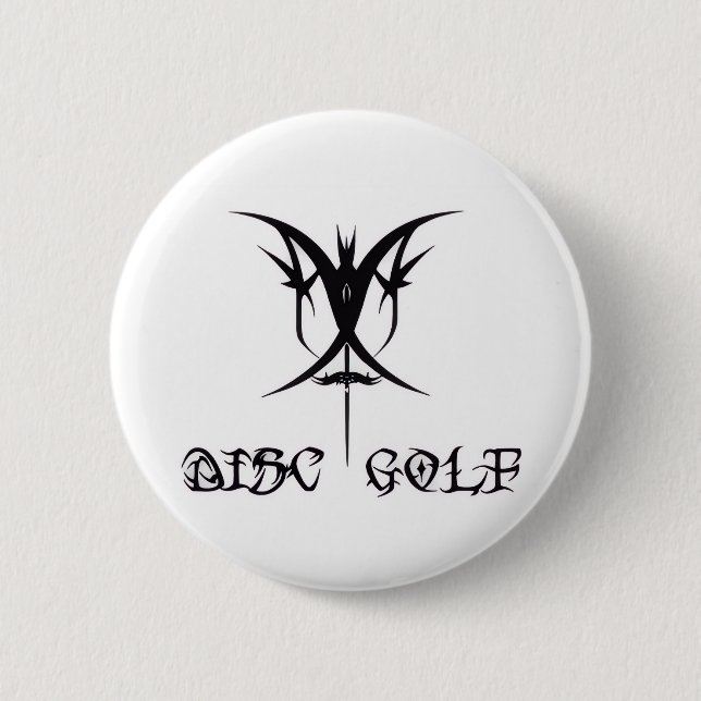 Tribal Disc Golf Logo Button (Front)