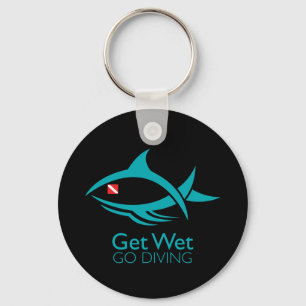 Tribal Dive Fish Keychain