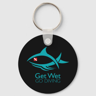 Tribal Dive Fish Keychain