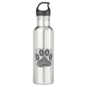 Tribal Dog Paw Print On Distressed Background 710 Ml Water Bottle