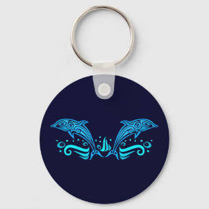 Tribal Dolphins keychain