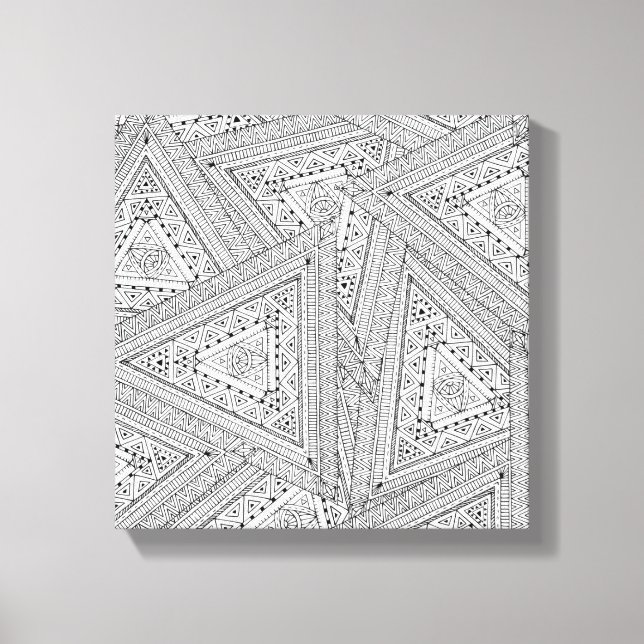Tribal Doodle 2 Canvas Print (Front)