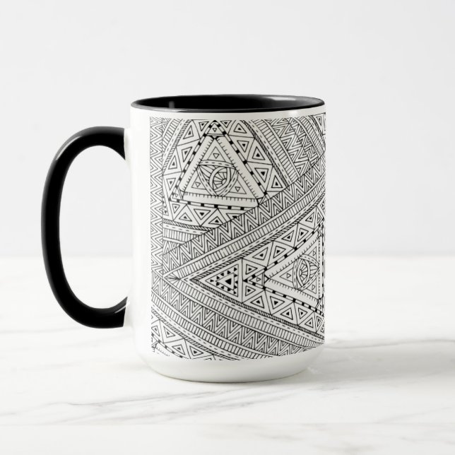 Tribal Doodle 2 Mug (Left)