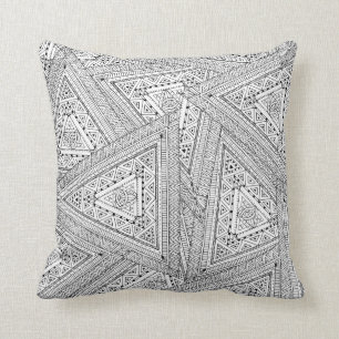 Tribal Doodle 2 Throw Pillow