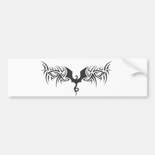 tribal dragon bumper sticker (Front)