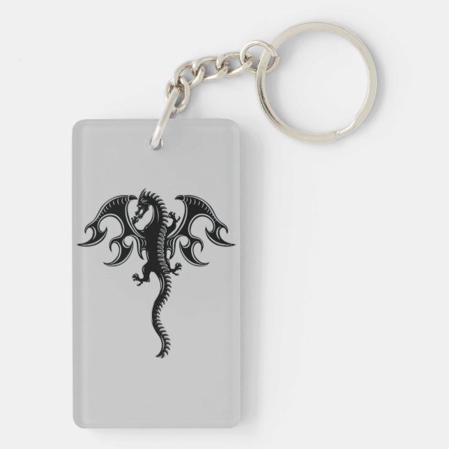 Tribal Dragon Keychain (Back)