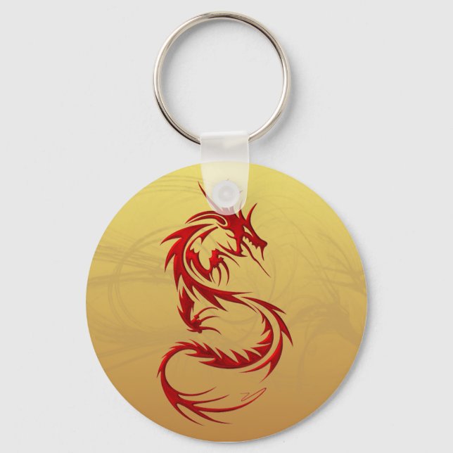 Tribal Dragon Keychain (Front)