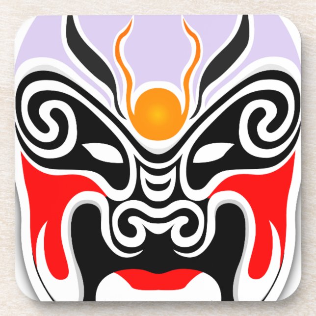Tribal Dragon Mask Coaster (Front)