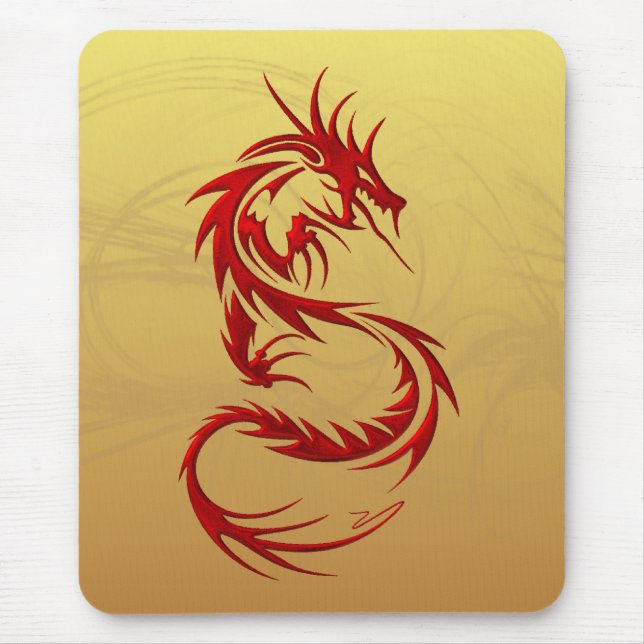 Tribal Dragon Mouse Pad (Front)