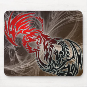 tribal dragon mouse pad