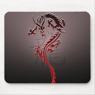 tribal dragon mouse pad