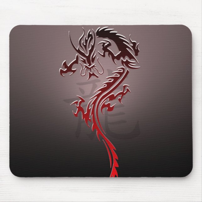 tribal dragon mouse pad (Front)