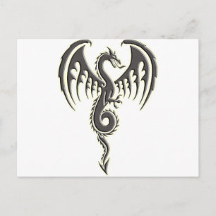 Tribal dragon postcard