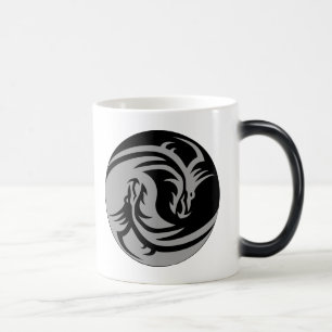 Tribal Dragons Yin Yang (Customizable) Magic Mug