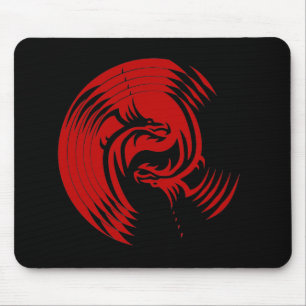 Tribal Dragons Yin Yang (Customizable) Mouse Pad