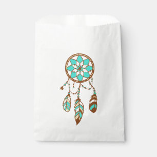 Tribal Dream Catcher Native American Boho Wedding Favour Bag